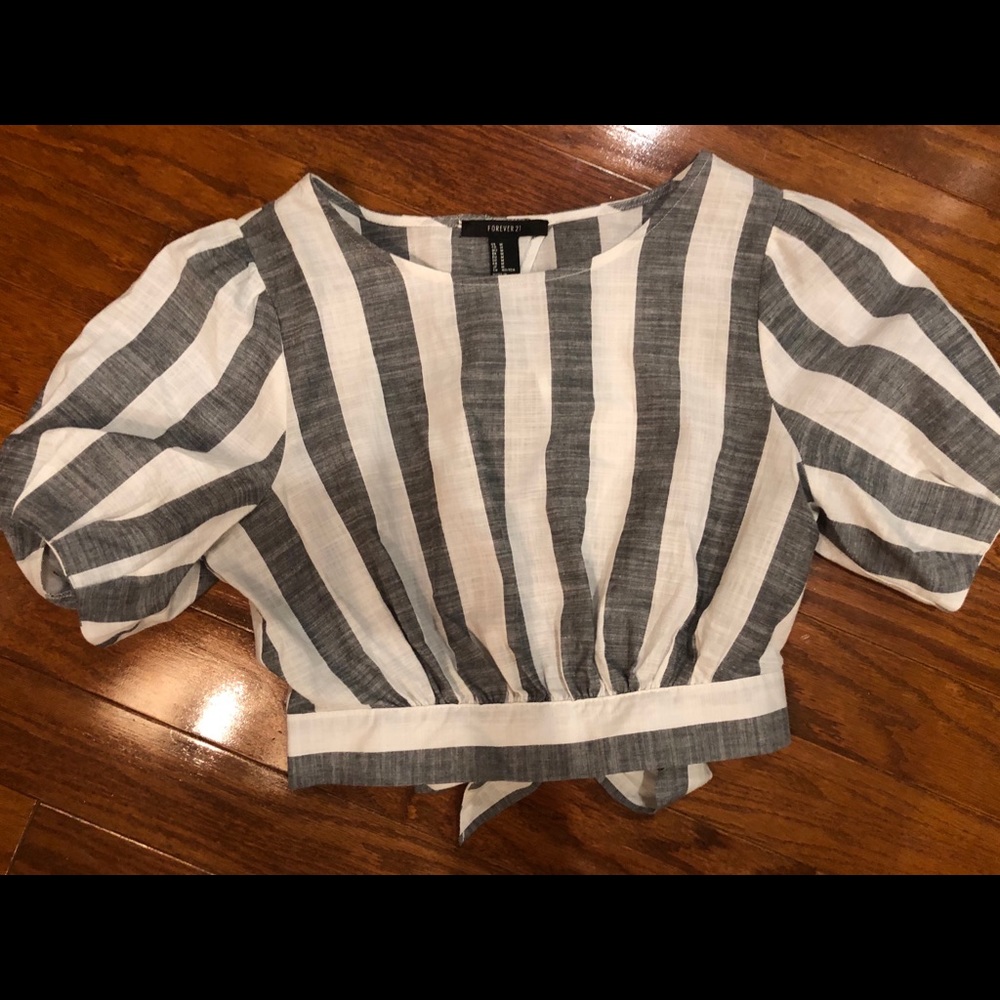 Forever 21 Striped Crop Top
